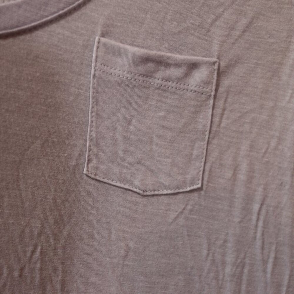 Banana Republic Heritage Lavender Pocket Ribbed Tshirt LG Lyocell - Picture 4 of 9